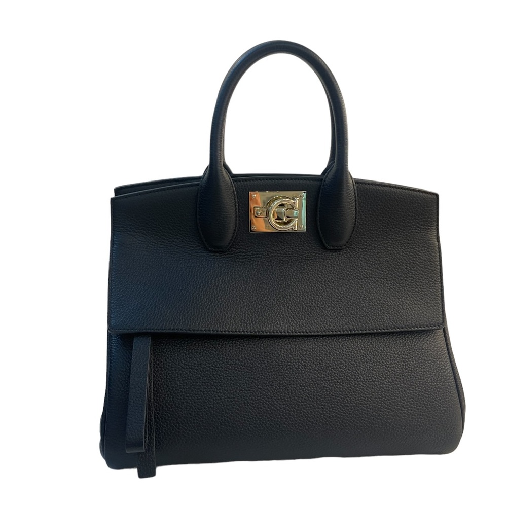 SALVATORE FERRAGAMO - Small Studio Leather Handle Bag